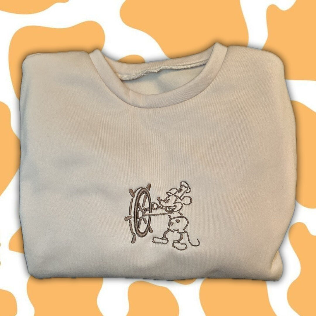 Steamboat Willie Embroiered Sweatshirt