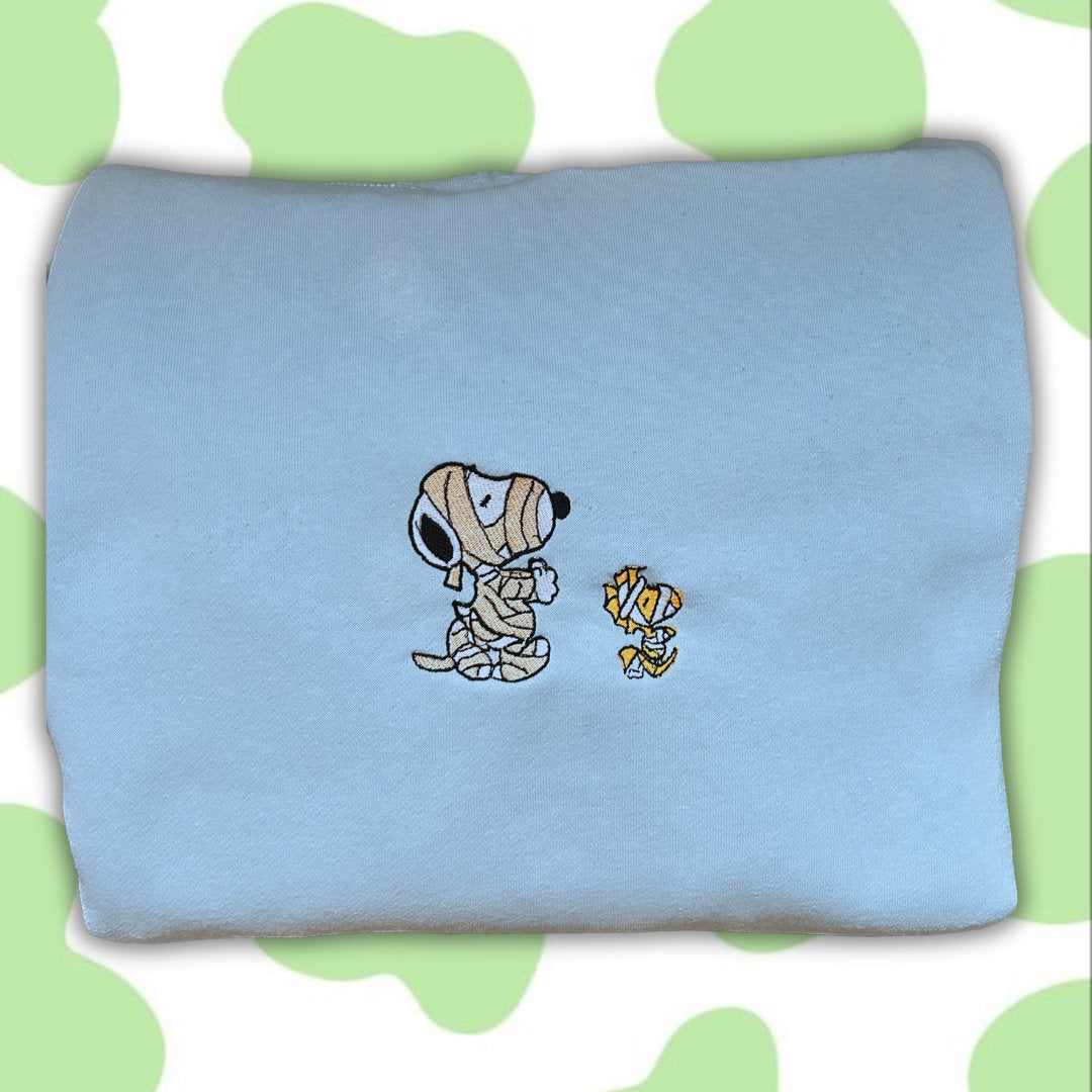 Snoopy Mummy  Embroiered Sweatshirt