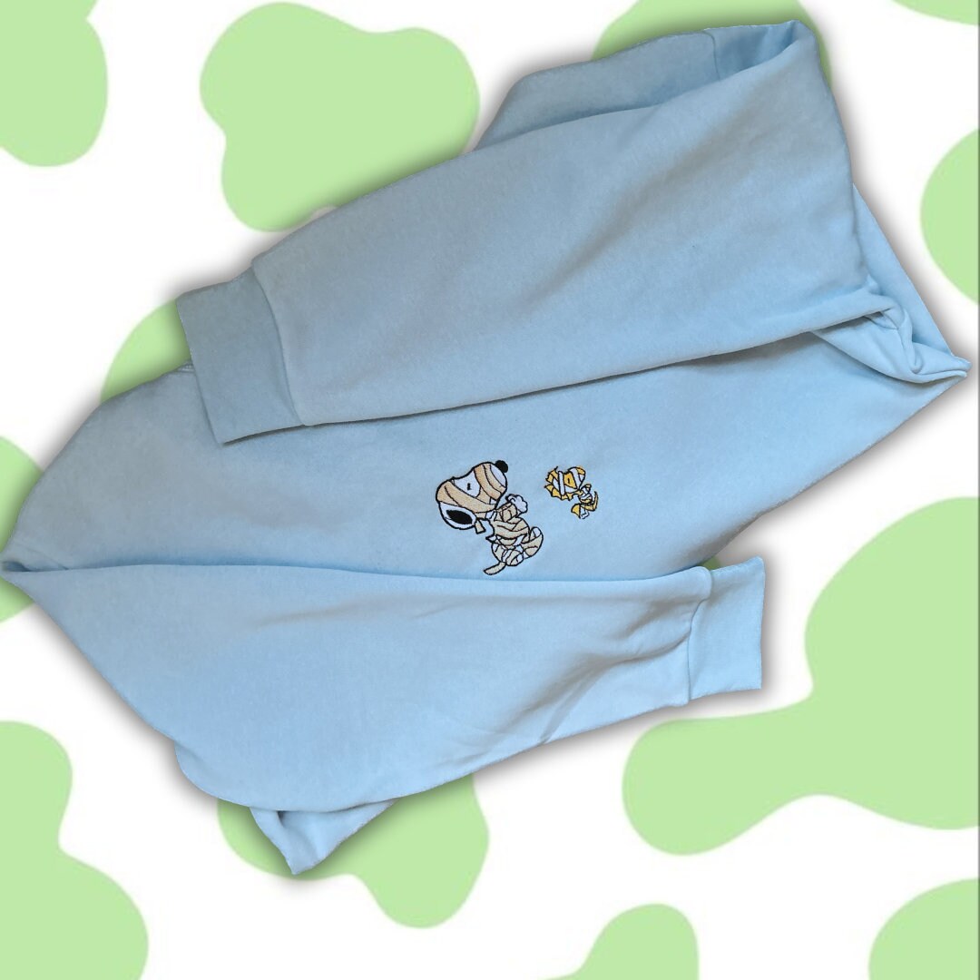 Snoopy Mummy  Embroiered Sweatshirt