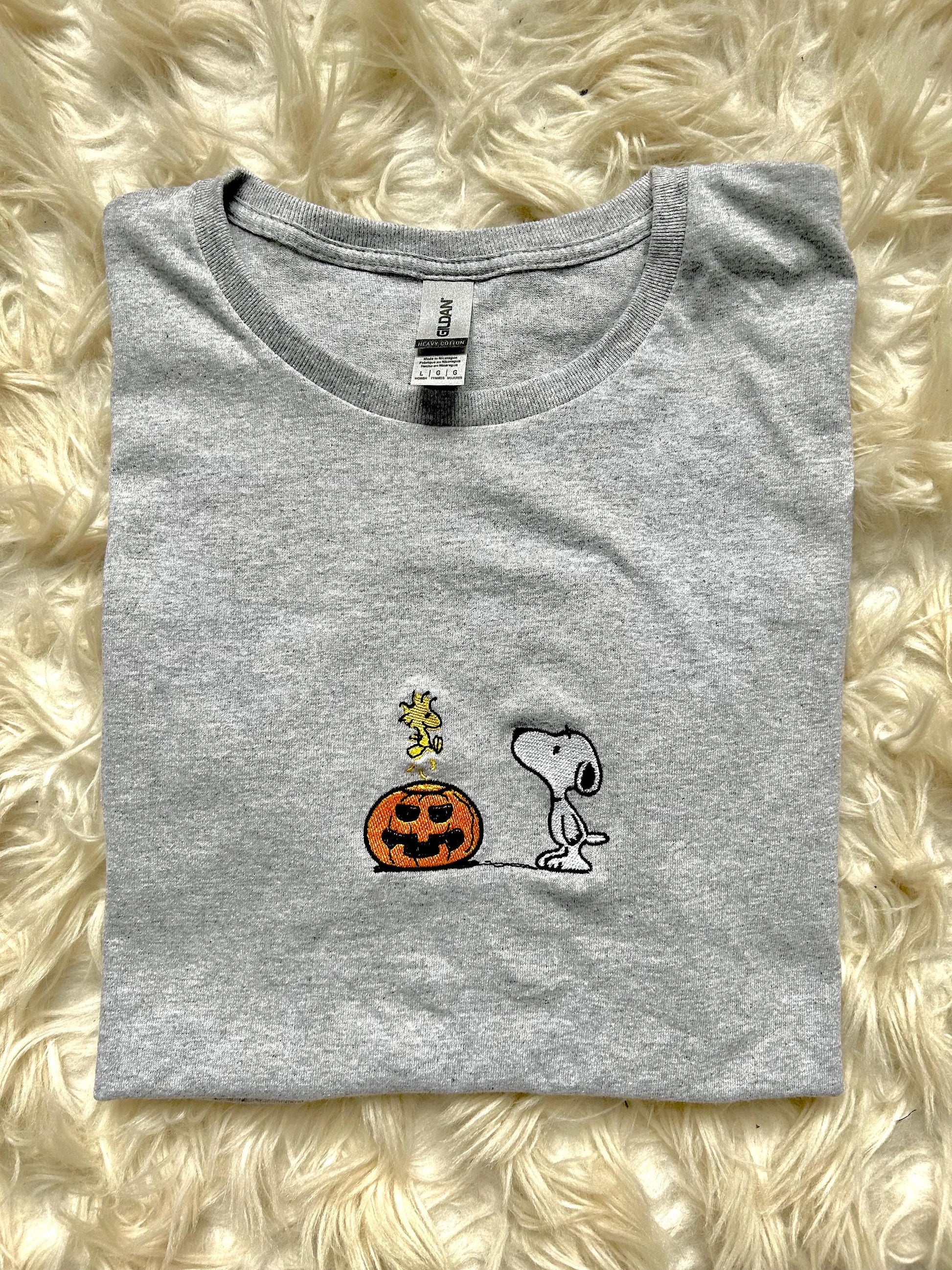 Snoopy Pumpkin Embroidered Sweatshirt