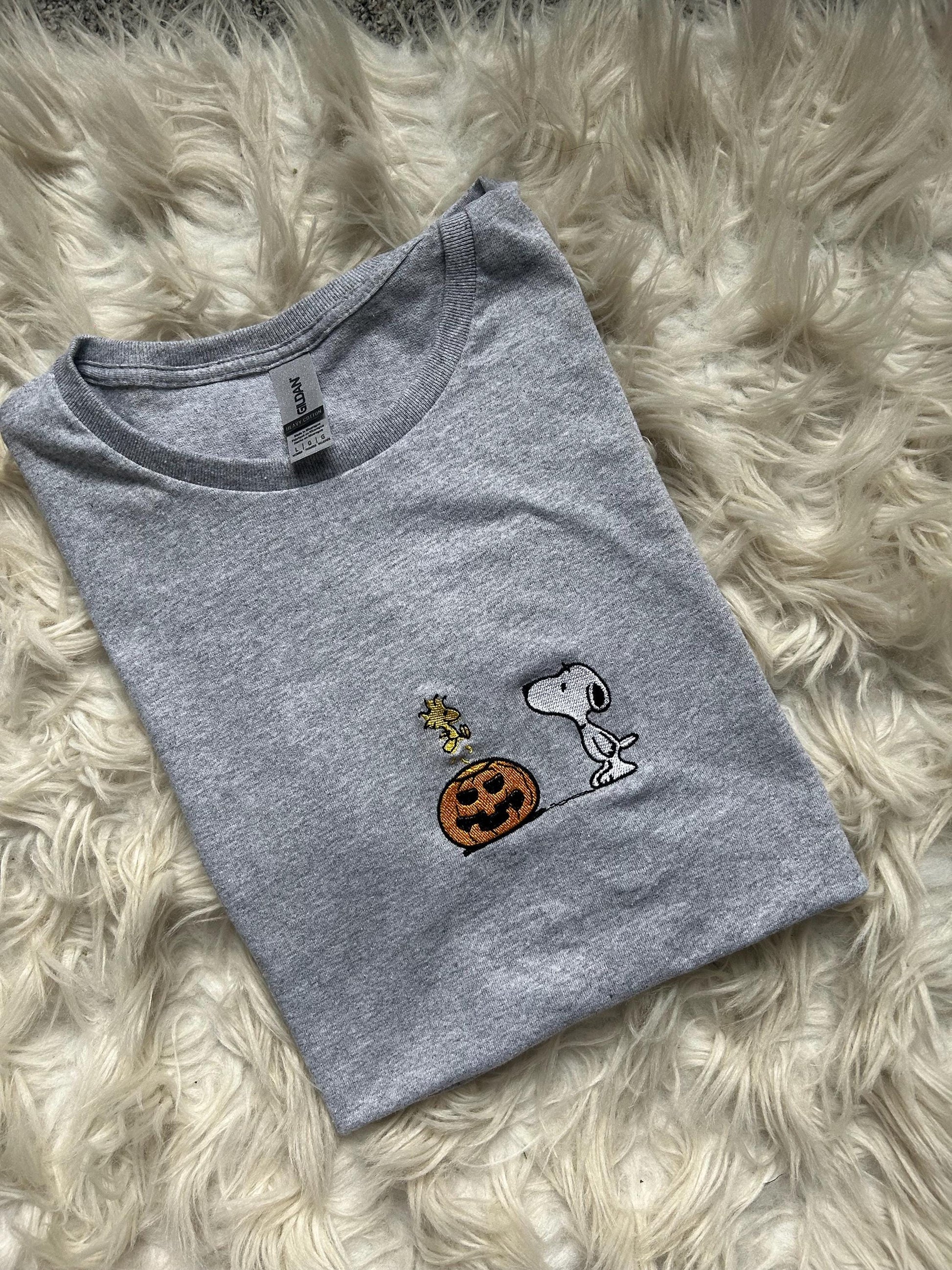 Snoopy Pumpkin Embroidered Sweatshirt
