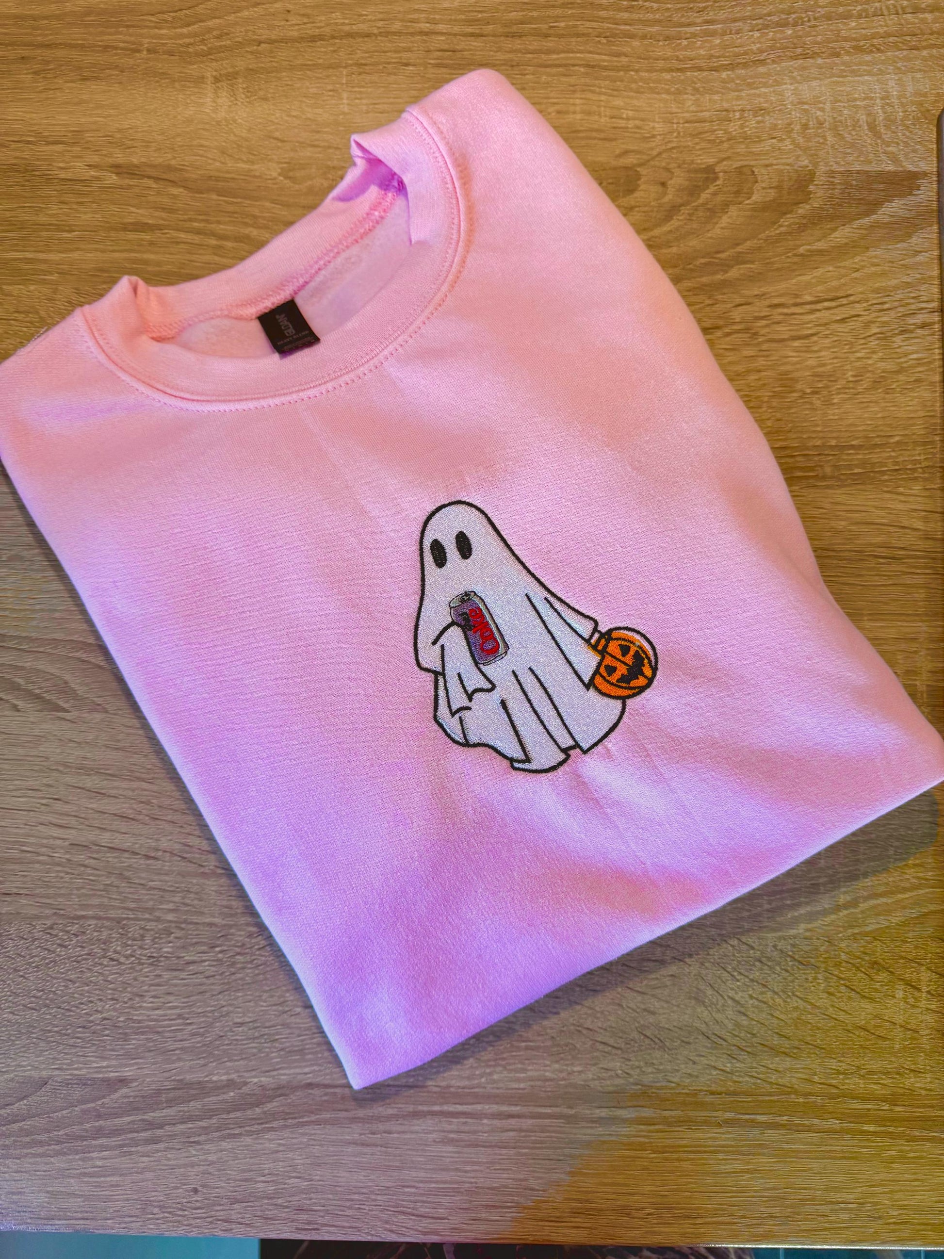 Diet Coca Cola Ghost Embroidered Sweatshirt