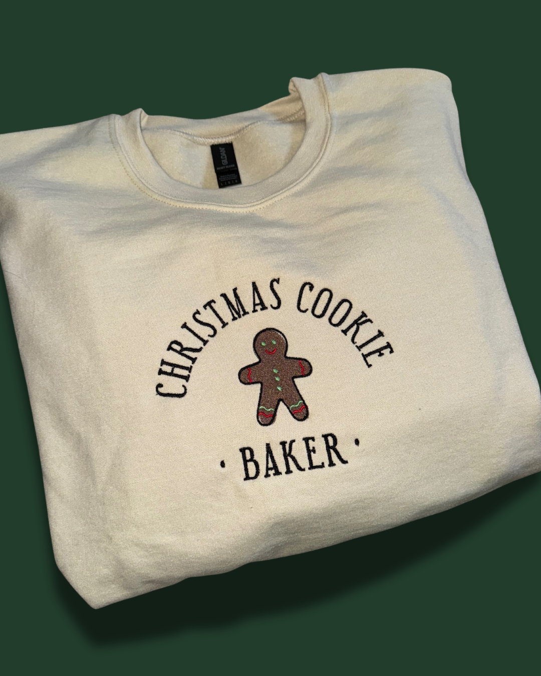 Embroidered Christmas Cookie Baker/ Tester sweatshirt