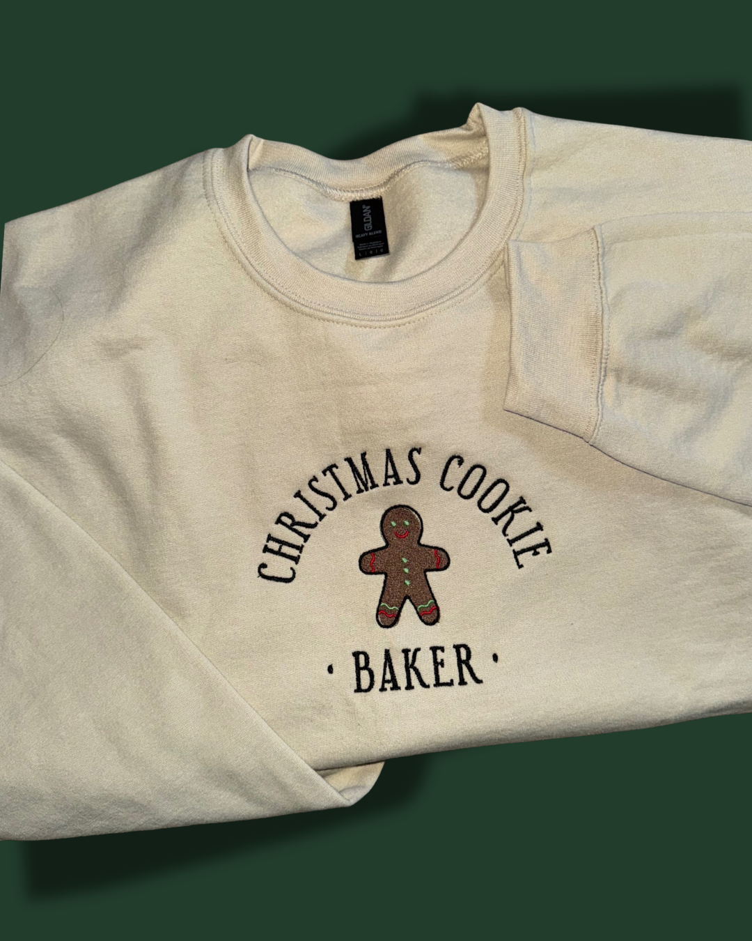 Embroidered Christmas Cookie Baker/ Tester sweatshirt