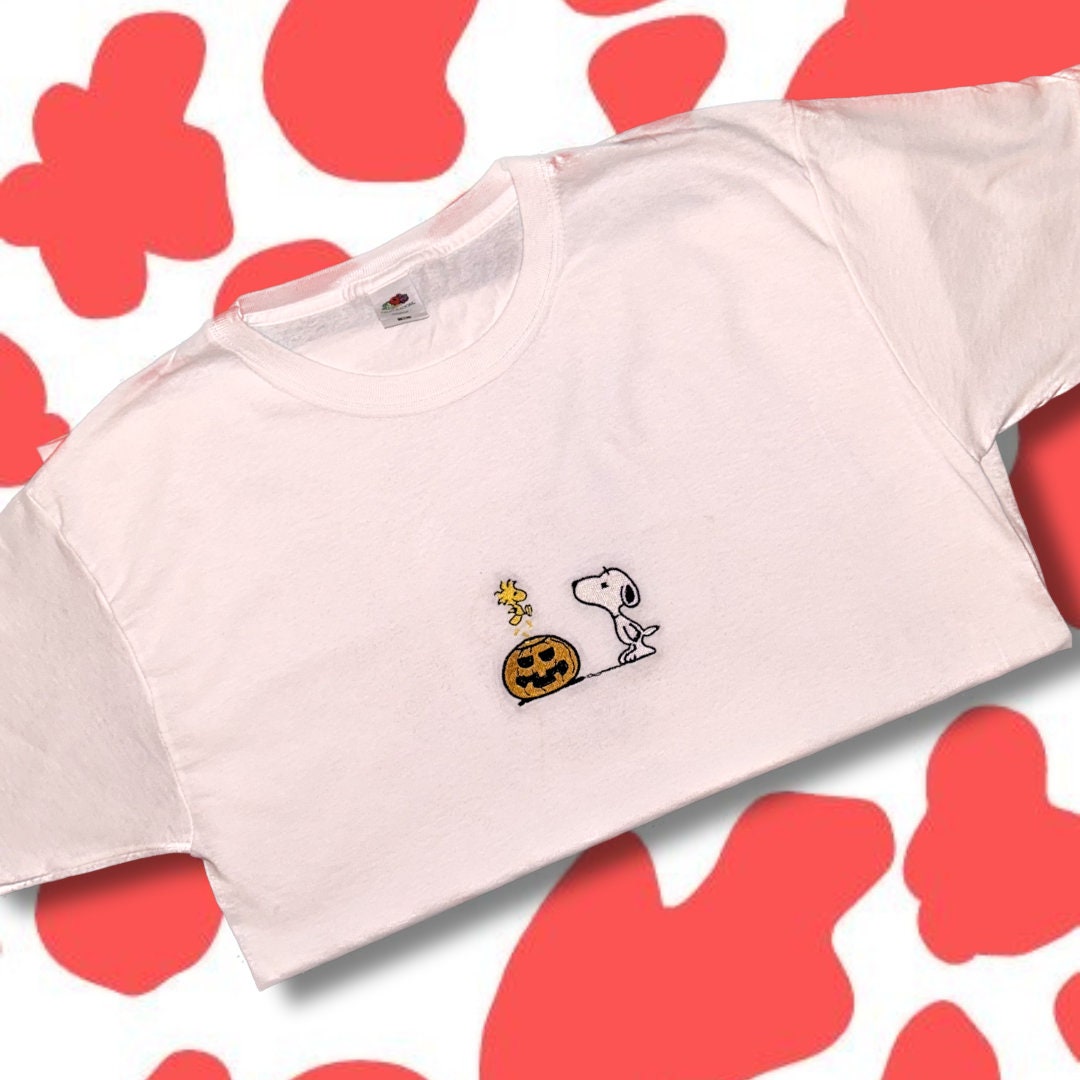 Snoopy Pumpkin Embroidered Sweatshirt