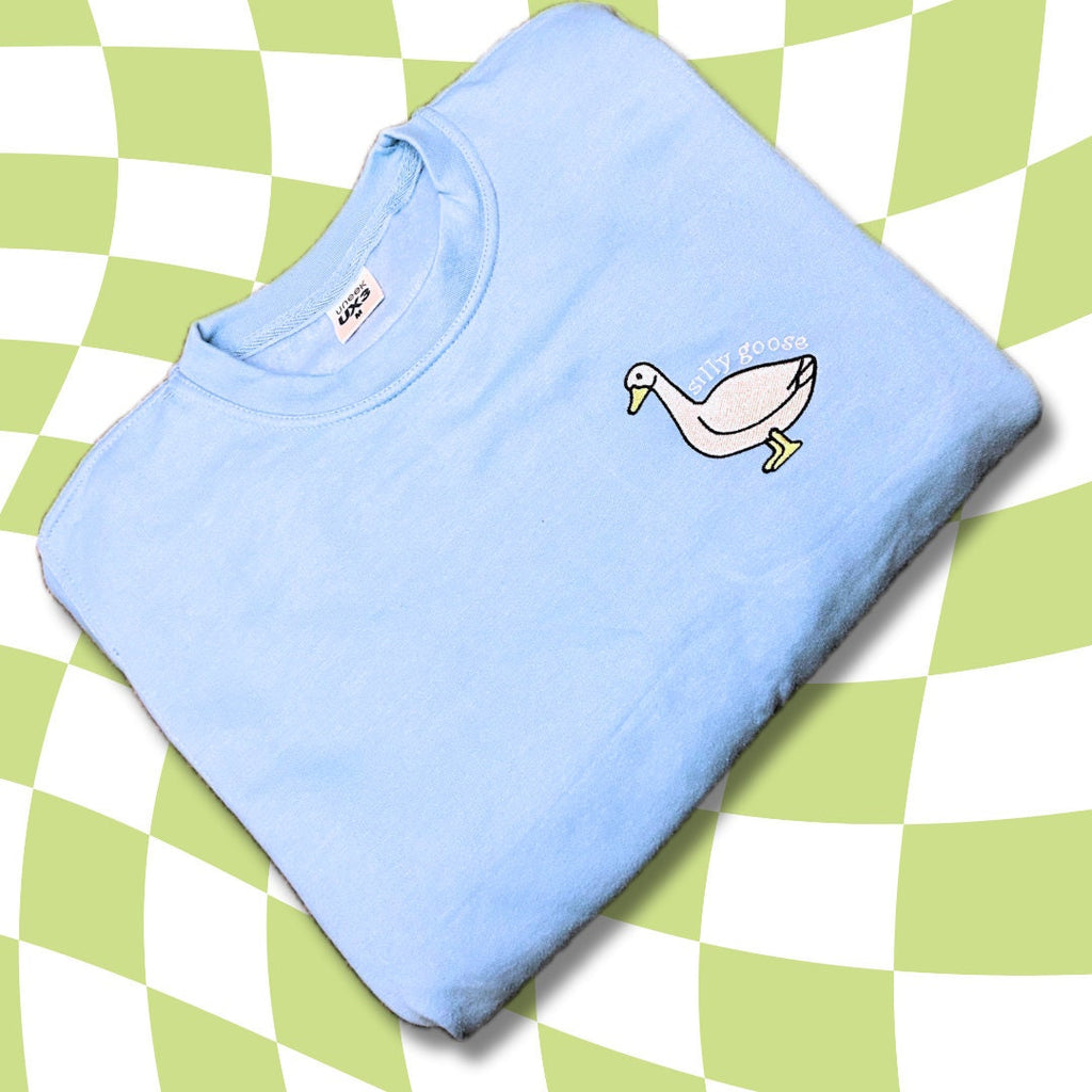 Silly Goose Embroidered Sweatshirt