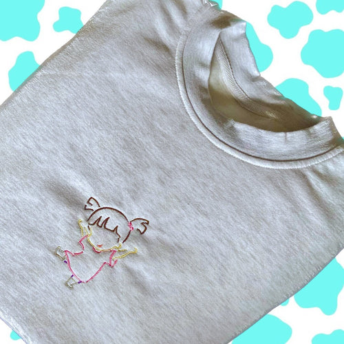Boo Embroidered T-Shirt/ Sweatshirt