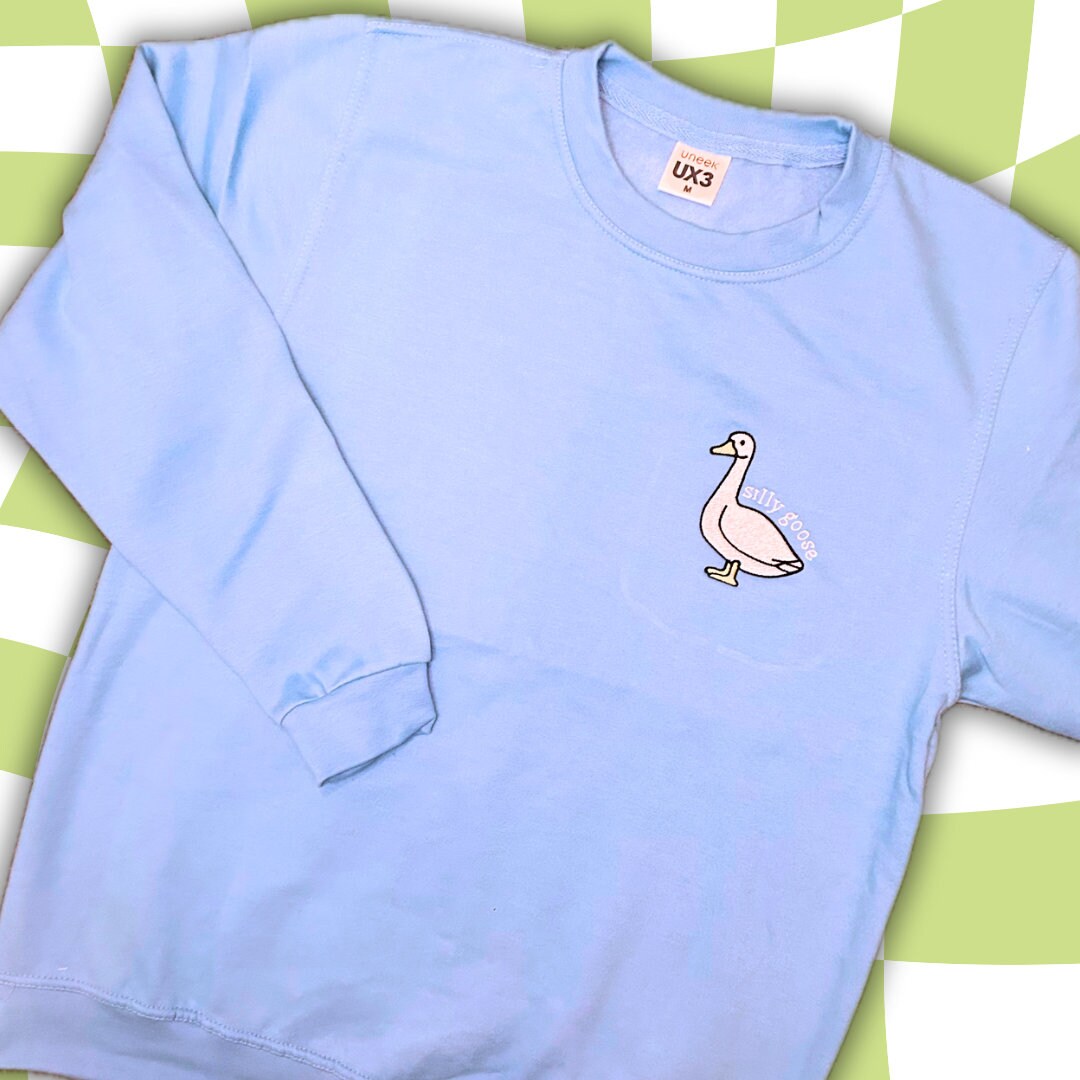 Silly Goose Embroidered Sweatshirt
