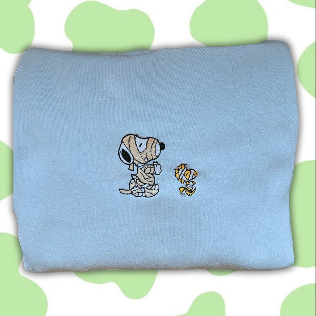 Snoopy Mummy  Embroiered Sweatshirt